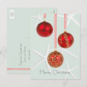 Cartes postales de Noël Tropical Red Starfish (Devant / Derrière)