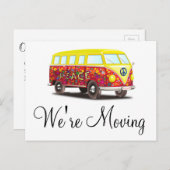 Cartes postales de notification de bus rétro We're (Devant / Derrière)