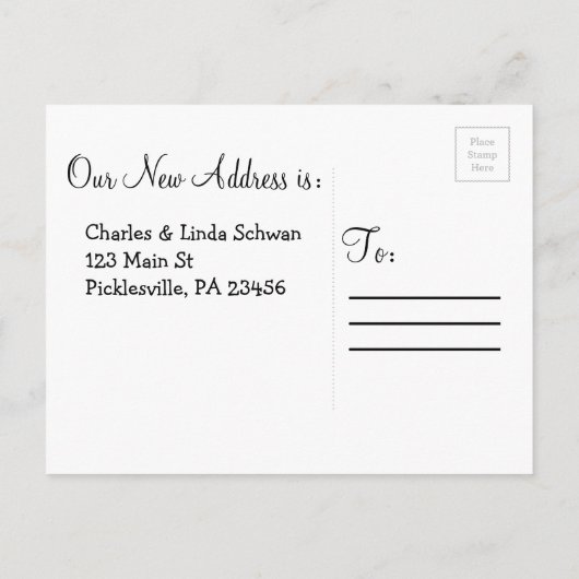 Cartes postales de notification de van rétro en mo (Dos)