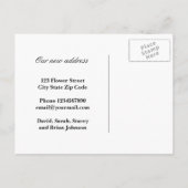 Cartes postales de nouvelle adresse avec impressio (Dos)