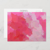 Cartes postales de papillons roses (Devant / Derrière)