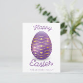 Cartes Postales De Pâques Joyeuses Avec Oeuf De Pâ (Debout devant)