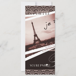 Cartes postales de Paris Farewell Party Invitation