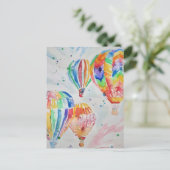 Cartes postales de peinture aquarelle de ballon à (Debout devant)