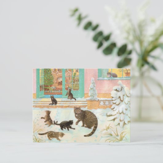 Cartes postales de peinture de chat (Debout devant)