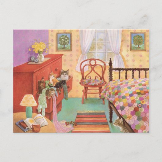 Cartes postales de peinture de chat (Devant)