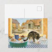 Cartes postales de peinture de chat (Devant / Derrière)