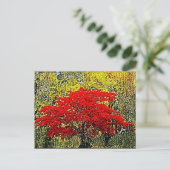 Cartes postales de peinture rouge d'automne (Debout devant)