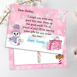 Cartes postales de Père Noël : mignon Snowman