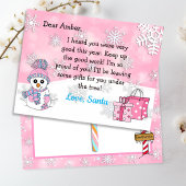 Cartes postales de Père Noël : mignon Snowman