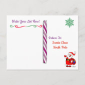 Cartes postales de Père Noël : Purple Unicorn à Sa (Dos)