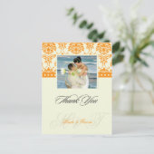 Cartes postales de photos Orange + Ivory Damask Me (Debout devant)