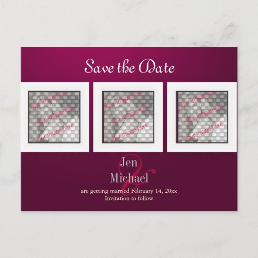 Cartes postales de photos pour annoncer la date (Devant)