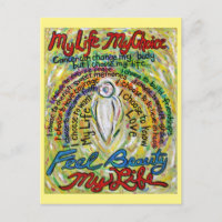 Cartes postales de Poème Cancer White Guardian Ang