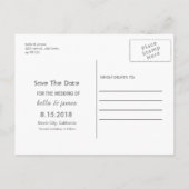 Cartes postales de préavis de mariage à branche d' (Dos)
