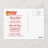 Cartes postales de promotion des jours fériés (Dos)