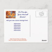 Cartes postales de rappel de service annuel (Dos)