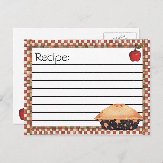 Cartes postales de recette (Devant / Derrière)