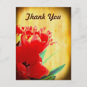 Cartes postales de remerciement aux tulipes orange