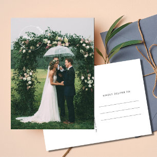 Cartes postales de remerciement de mariage avec ph