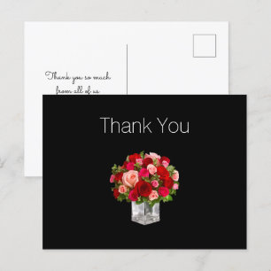Cartes postales de remerciement florales pour entr
