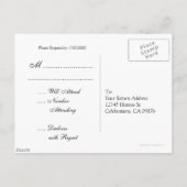 Cartes postales de réponse RSVP personnalisées Cin (Dos)