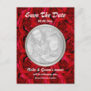 Cartes postales de roses rouges modèle personnalis