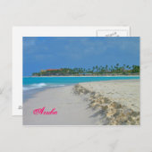 Cartes postales de sable et de surf d'Aruba (Devant / Derrière)