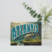 Cartes postales de salutations d'Atlantis (Debout devant)