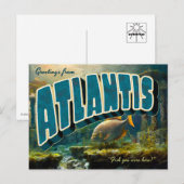 Cartes postales de salutations d'Atlantis (Devant / Derrière)