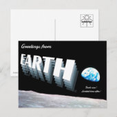 Cartes postales de salutations de la Terre (Devant / Derrière)
