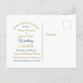 Cartes postales de sauvegarde à date bleu ardoise (Dos)