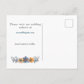 Cartes postales de sauvegarde de date avec fleurs  (Dos)