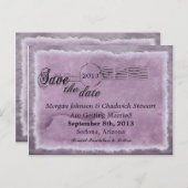 Cartes postales de sauvegarde de date de lavande l (Devant / Derrière)