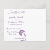 Cartes postales de sauvegarde de date florales vio (Dos)