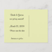 Cartes postales de sauvegarde de date photo vert c (Dos)