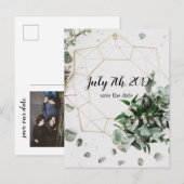 Cartes postales de sauvegarde de feuillage géométr (Devant / Derrière)