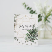 Cartes postales de sauvegarde de feuillage géométr (Debout devant)