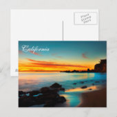 Cartes postales de scène de plage de la Californie (Devant / Derrière)