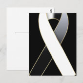 Cartes postales de sensibilisation au ruban noir e (Devant / Derrière)