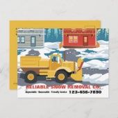 Cartes postales de service de déneigement (Devant / Derrière)