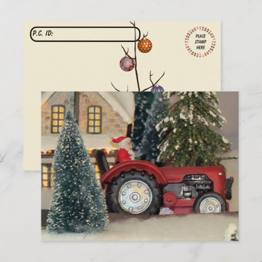 Cartes postales de style agricole Santa Claus (Devant / Derrière)
