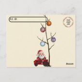 Cartes postales de style agricole Santa Claus (Dos)