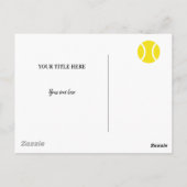 Cartes postales de tennis mignonnes pour une fête  (Dos)