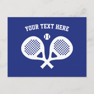 Cartes postales de tennis padel à logo de raquette