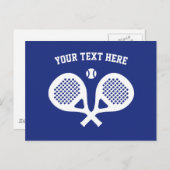 Cartes postales de tennis padel personnalisées ave (Devant / Derrière)