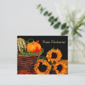 Cartes postales de Thanksgiving citrouilles et tou (Debout devant)