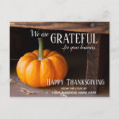 Cartes postales de Thanksgiving pour les entrepris (Devant)
