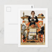 Cartes postales de Thanksgiving vintage Art (Devant / Derrière)