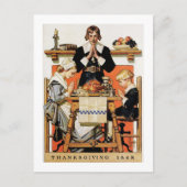 Cartes postales de Thanksgiving vintage Art (Devant)
